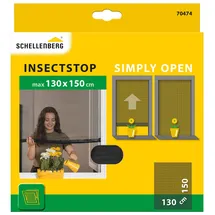 Schellenberg Fliegengitter Fenster Easy Open 130 x 150 cm Anthrazit