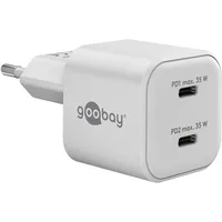 Goobay USB-CTM PD GaN Dual-Schnellladegerät Nano 35W Weiß, Netzteil