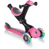 Globber Scooter Go-Up Deluxe Lights pink mit Leuchtrollen