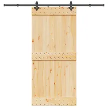 vidaXL Narvik rechts 95 x 210 cm Braun/Schwarz