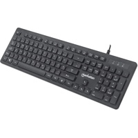 Manhattan Ultraflache Gaming-Tastatur, schwarz, LEDs RGB, USB, DE (179485)