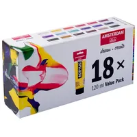 Amsterdam Standard Series Acrylfarben | Vorteilspackung mit 18 Farben