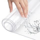 WOLTU Tischdecke 2 mm Wasserdicht Transparent | Durchsichtige Tischfolie aus PVC | Rechteckiger Tischschutz, Schutzfolie Klar Hitzebeständig Abwischbar, 90x180 cm