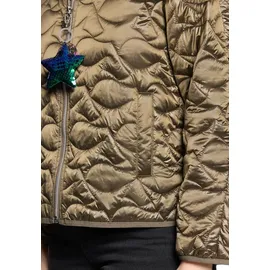 Cartoon Steppjacke mit Eingrifftaschen in Dusky Green - 44