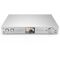 HAMA Tuner "HiFi Tuner FM,DAB DAB+,Internetradio, Bluetooth Receiver & Transmitter", silber, B:43cm H:7cm T:30cm, Tuner, mit Timer, Weckfunktion, Farbdisplay, Spotify und Amazon Music hören