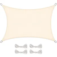 Celinasun Sonnensegel wasserdicht inkl Befestigungsseile Basic Rechteck 2,5 x