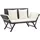 vidaXL Gartenbank 176 x 70 x 80 cm Schwarz
