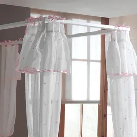 Vipack Himmelbett Amori 90 x 200 cm Textil weiß