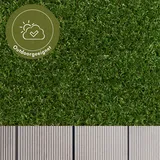 Andiamo Kunstrasen »Mallorca, Made in Netherlands«, rechteckig, 29 mm Höhe, realistische Optik, für Balkon, Garten & Terrasse, wasserdurchlässig grün