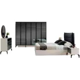 Xlmoebel Schlafzimmer-Set Vollständiges Schlafzimmer-Set 5-teilig im modernen Design in Weiß, (Schlafzimmer-Set), Hergestellt in Europa schwarz