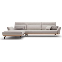hülsta sofa Ecksofa hs.460, Sockel in Eiche, Winkelfüße in Umbragrau, Breite 338 cm grau