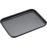 Master Class MasterClass Crusty Bake Gelochtes Backblech mit PTFE-, PFOA- und BPA-freier Antihaftbeschichtung, robuster 1mm dicker Karbonstahl, 24 x 18cm, Grau