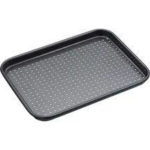 Master Class MasterClass Crusty Bake Gelochtes Backblech mit PTFE-, PFOA- und BPA-freier Antihaftbeschichtung, robuster 1mm dicker Karbonstahl, 24 x 18cm, Grau