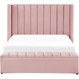 Beliani Polsterbett 140 x 200 cm Rosa