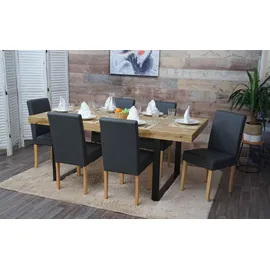 MCW Esszimmerstuhl Littau Kunstleder grau matt 6er Set