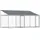 vidaXL Hundezwinger 4 x 2 x 2 m Stahl Grau