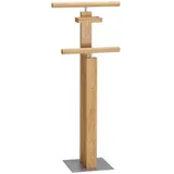 Hasena Herrendiener - 2 Jahre Gewährleistung - mind. 14 Tage Rückgaberecht - Eiche, Alu, Holz, Metall, Eiche, massiv, 45x107x28 cm, standfeste Füße, Hosenhalter, Jackenhalter, Schlafzimmer, Herrendiener