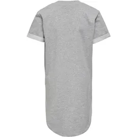 KIDS ONLY Sweatkleid KOGINE S/S DRESS VD ZA JRS mit abgerundetem Saum, hinten etwas länger geschnitten grau 110/116 EU