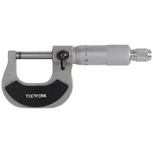 tecwerk Bügelmessschraube DIN 863/1 0-25 mm Spindel-Ø 6,5 mm