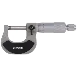 tecwerk Bügelmessschraube DIN 863/1 0-25 mm Spindel-Ø 6,5 mm