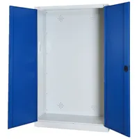 C+P Modul-Sportgeräteschrank mit Vollblech-Flügeltüren, HxBxT 195x120x50 cm, Ergo-Lock Muldengriff,
