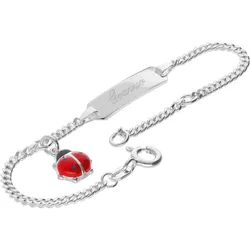 trendor 15811 Gravur-Armband für Baby 925 Silber 14/12 cm