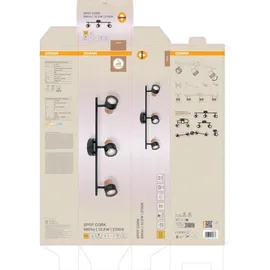 Osram Nachhaltiger LED Deckenstrahler Cork 3er Strahler Schwarz,