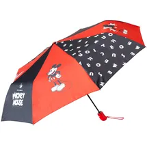 Grupo Erik Taschen Regenschirm Automatik Disney Mickey Mouse Regenschirm Klein - Regenschirm Kinder und Erwachsene - Taschenschirm Automatik Offizieller Disney Merch Rot