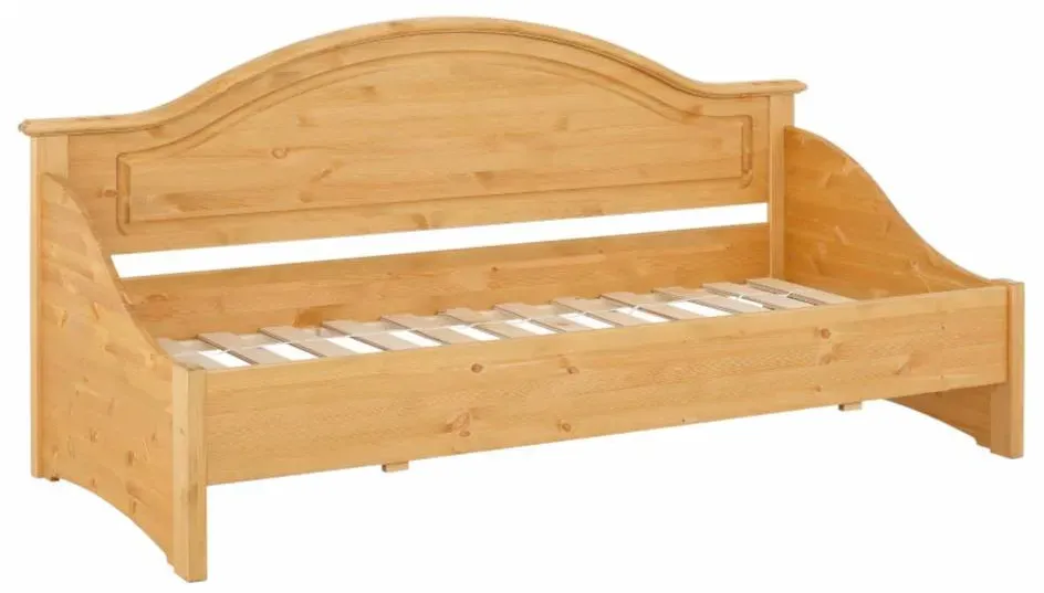 Landhaus Einzelbett aus Kiefer Massivholz Lattenrost