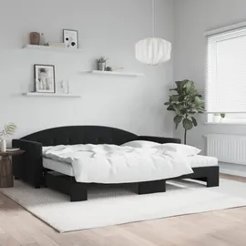 vidaXL Tagesbett 100 x 200 cm Schwarz