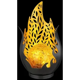 GLOBO Solarleuchte Metall 26,5 cm Schwarz Matt