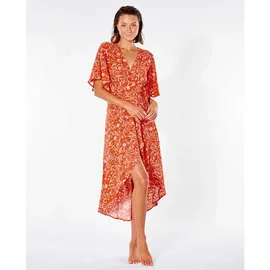 Rip Curl Lunar Tides Wrap Kurzarmkleid Rot 2XS