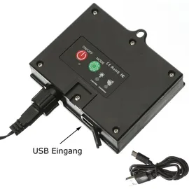 MARELIDA LED Solar Lichterkette bernstein LED - 8 Modi USB Garten Outdoor Außen