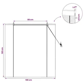 vidaXL Bambusrollo 130 x 160 cm Braun