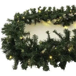Mojawo LED Lichterkette Tannengirlande 810 cm Außen Warmweiß