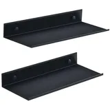 luxuskollektion Duschablage Schwarz Metall Wandregal Badezimmer 30cm Set 2er