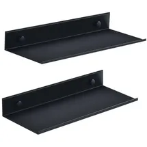luxuskollektion Duschablage Schwarz Metall Wandregal Badezimmer 30cm Set 2er
