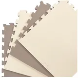Eyepower Kampfsportmatte Hestia 4er-Set in beige - 63x63x2cm Bodenmatte