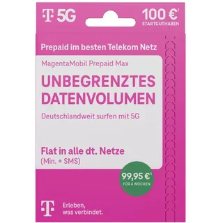 Telekom Deutsche Telekom Magenta Mobil Max Prepaid-Karte ohne Vertragsbindung