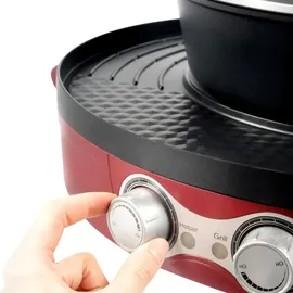 CNCEST Hot Pot 2200W 2 in 1 rot