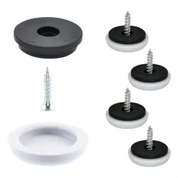 WAGNER QuickClick® Kunststoffgleiter HYPER SLIM - zum Schrauben, 4x Basis&Schraube & Einsatz Ø 20 mm, DE Ware - 15780600