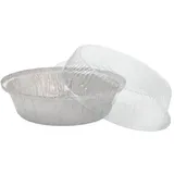 Starpak 25 Schalen, Alu + Dom-Deckel rund 0,77 l Ø 18,2 cm · 8 cm | Schrumpffolie (25 Stück)