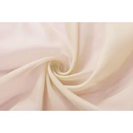 Gardinenbox 2er-Pack Gardinen Transparent Vorhang Set Wohnzimmer Voile Schlaufenschal mit Bleibandabschluß HxB 225x140 cm Creme,
