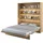 meblini Schrankbett Bed Concept - Wandbett mit Lattenrost - Klappbett mit Schrank - Wandklappbett - Murphy Bed - Bettschrank - BC-13-180x200cm Vertikal - Artisan, Holzwerkstoff, 7-Zonen, Rechteckig, 180x200 cm, Schlafzimmer, Betten, Klappbetten