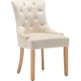 Möbilia Stuhl Samt creme 2er Set