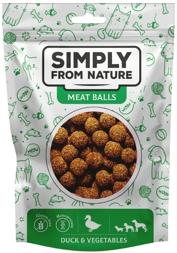 SIMPLY FROM NATURE Meat Balls Bällchen mit Ente und Gemüse für Hunde 80 g