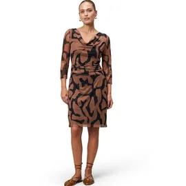 Zero Meshkleid Wasserfallausschnitt Braun 34