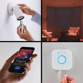 Philips Hue Essential Kit: Bridge + 3 GU10 smarte Lampen Starterset RGB