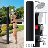 Bettizia Solardusche 20-60 Liter - bis 60°C – mit schwenkbarem Duschkopf, Fußdusche & Gartenschlauch - Schwarz