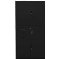 VidaXL Büroschrank Schwarz 90x40x180 cm Stahl